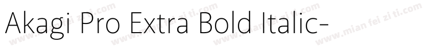 Akagi Pro Extra Bold Italic字体转换